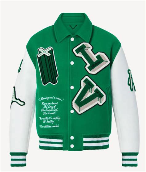 lv college jacke grün|VARSITY JACKET .